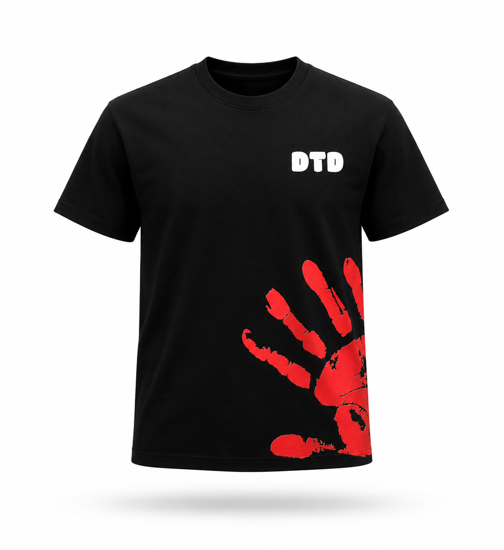 Hand Paint T-shirt - Black